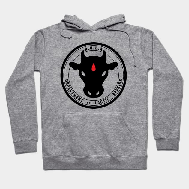 Department of Lactic Affairs Hoodie by The Milkman of St. Gaff's Podcast